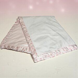 Modern Moments Gerber Plush Baby Blanket Satin Trim Pink Floral